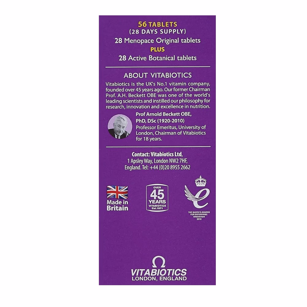 Vitabiotics Menopace Plus 56 Tablets 2