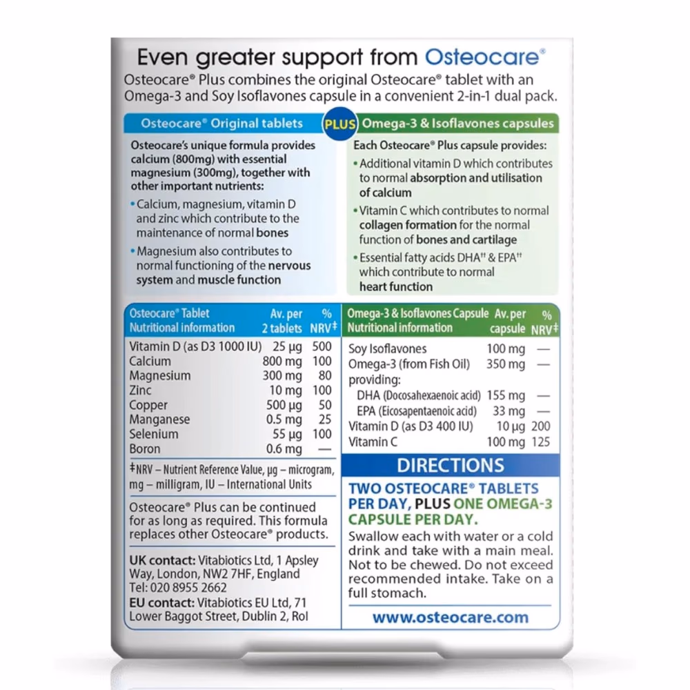 Vitabiotics Osteocare Plus Omega-3 Dual Pack 84 Tabs 2