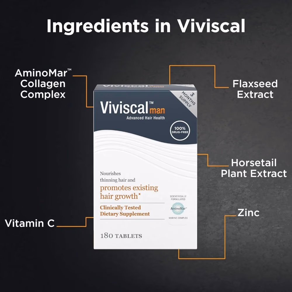 Viviscal Man Hair Growth Supplement 180 Tablets 4
