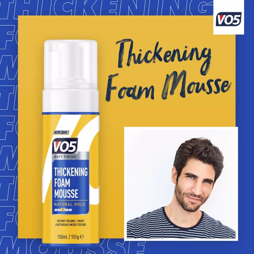 VO5 Thickening Foam Mousse Natural Hold 150ml 3