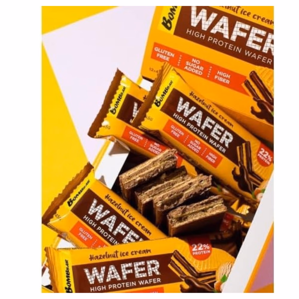 BomBBAR Protein Wafer Hazelnut Cream 45g 3