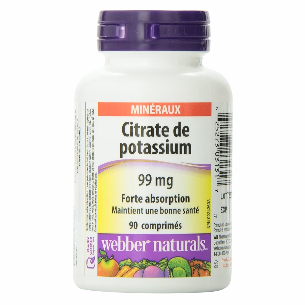Webber Naturals Potassium Citrate Tablet 90s 3