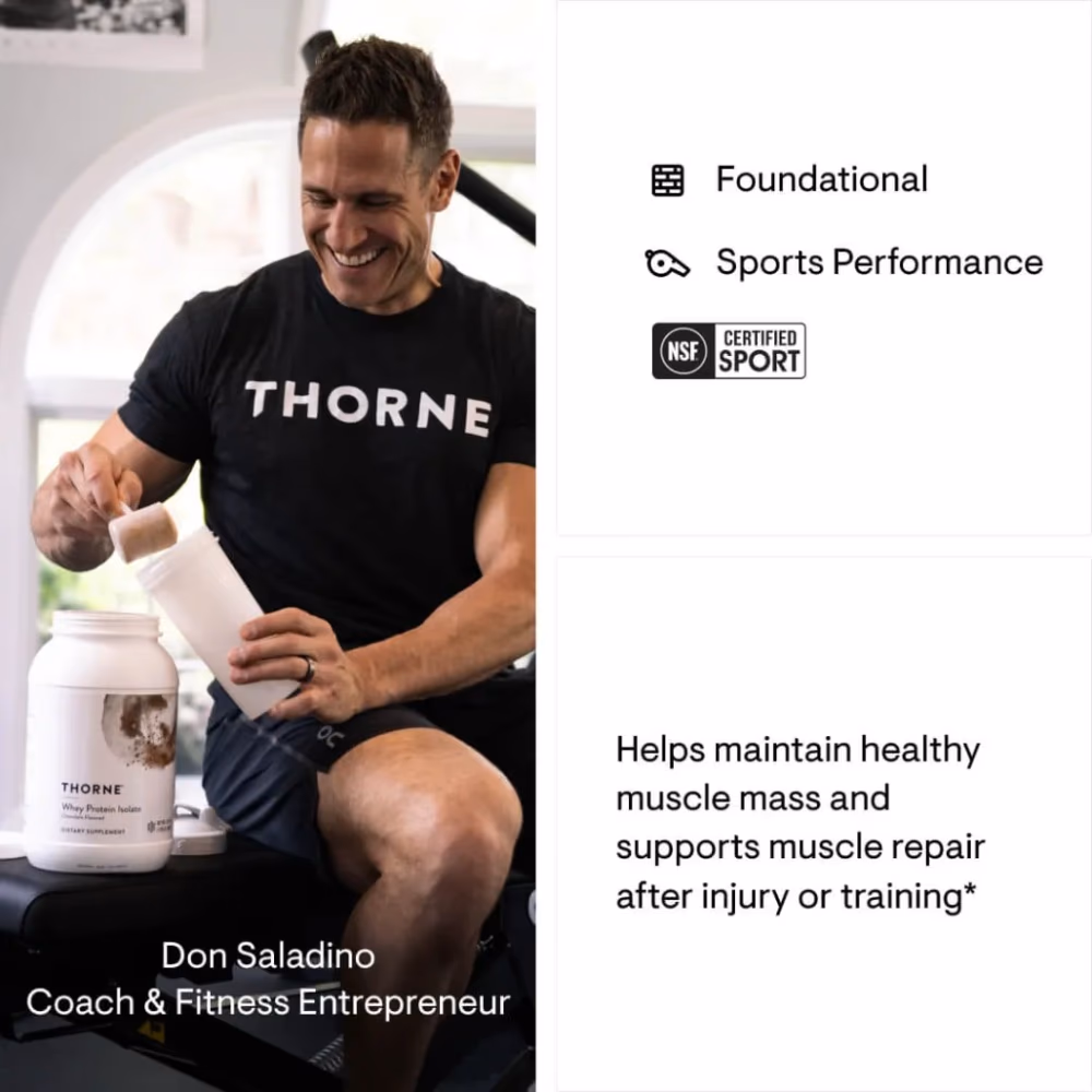 Thorne Whey Protein Isolate Chocolate 837g 5