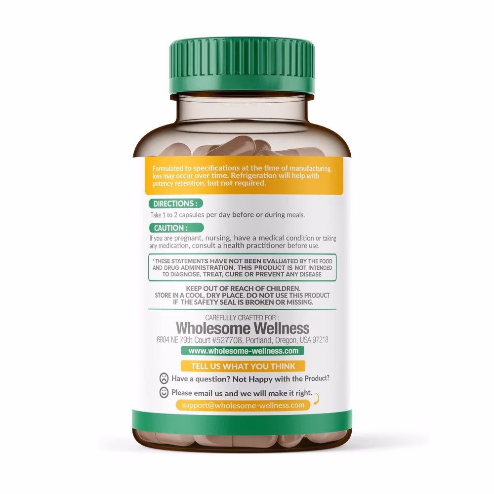 Wholesome Wellness Digestive Enzymes 1000 mg - 180 Capsules 3