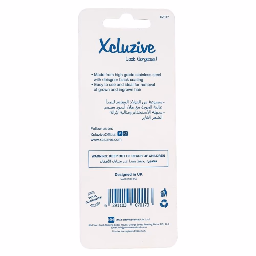 Xcluzive Slant Tweezers Black Coated 3