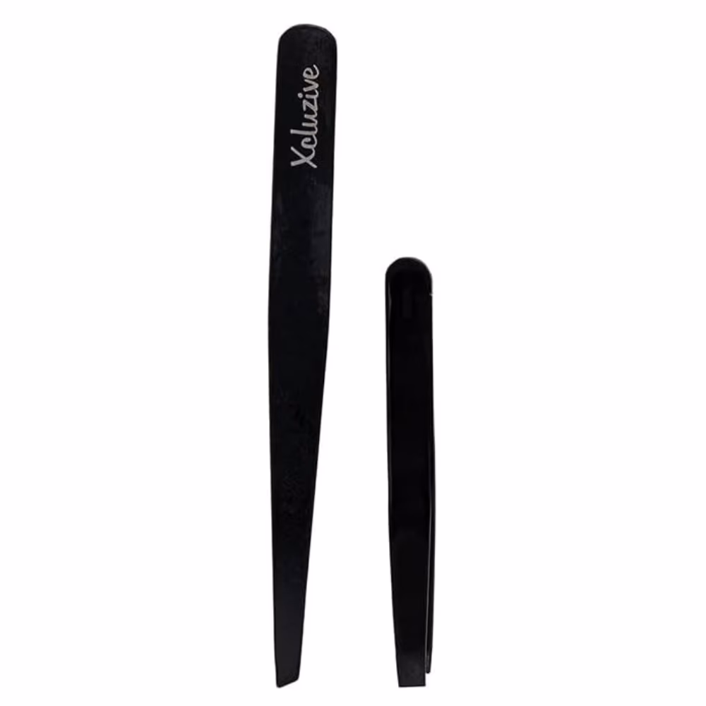 Xcluzive Slant Tweezers Black Coated 2