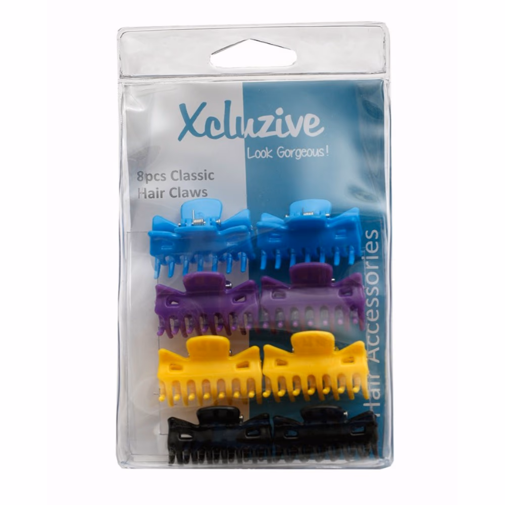 Xcluzive Classic Hair Claws 8 pcs 2