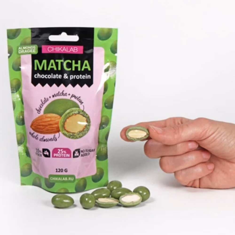Chikalab Matcha Choco and Protein Almonds -120g 2