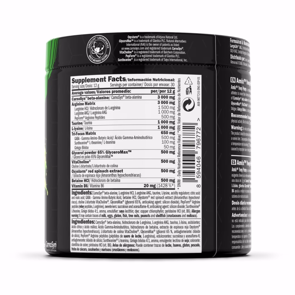 Amix Yeep Pump No Caffeine Powder Pear Strike 360g 2