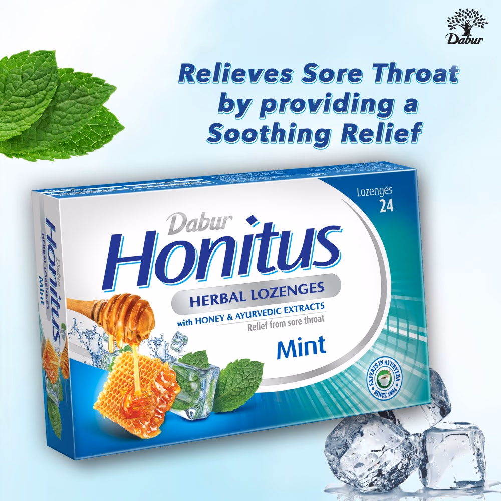 Dabur Honitus Herbal Lozenges Mint 24S 5