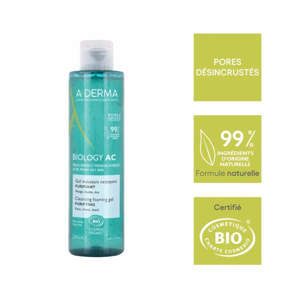 A-Derma Biology AC Purifying Foaming Gel (200ml) 3