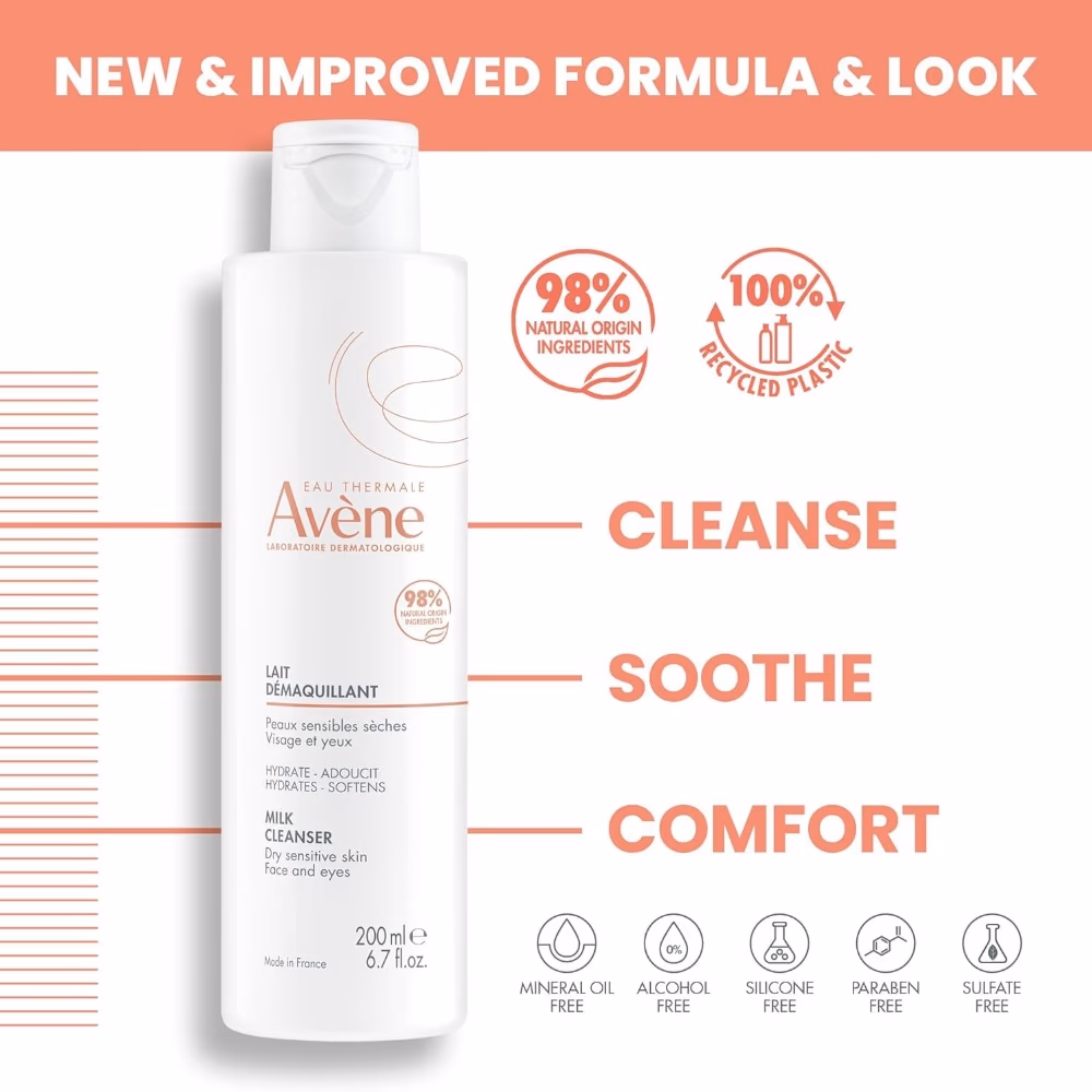 Avene Gentle Milk Cleanser 200ml 3