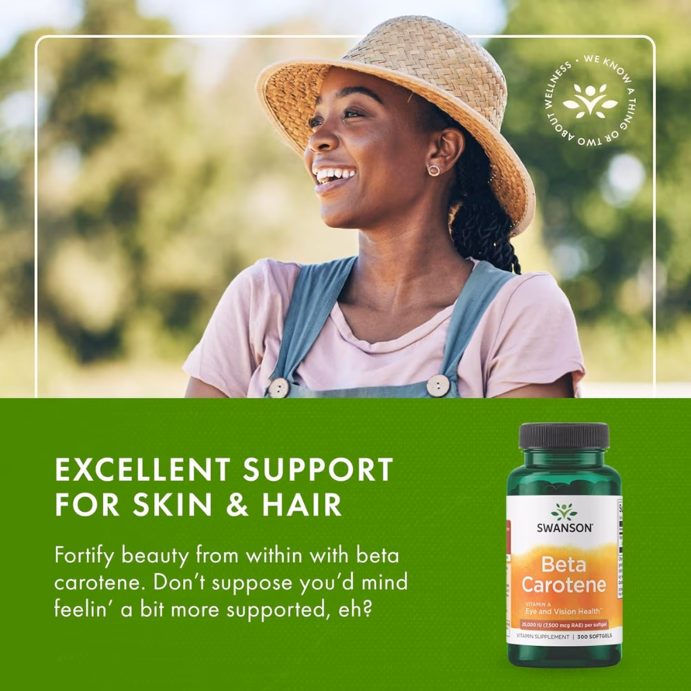 Swanson Beta Carotene 25000IU 100 Softgels  3