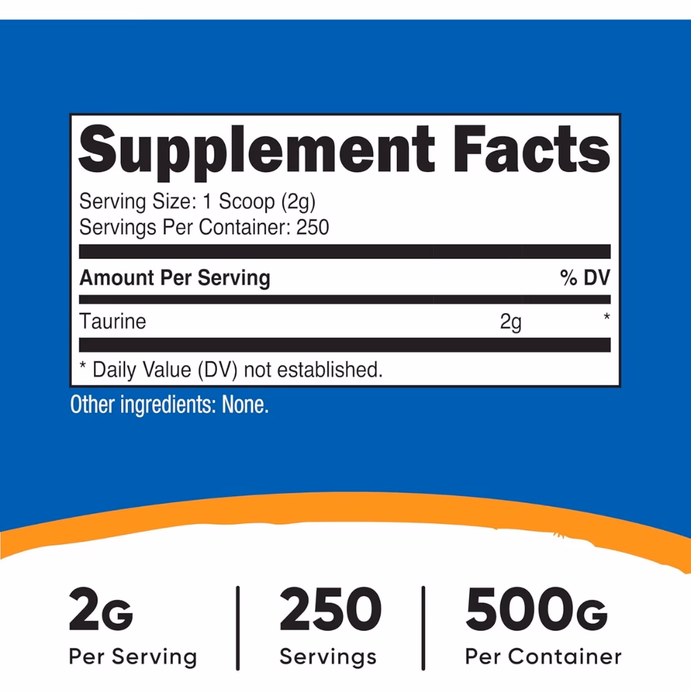 Nutricost Taurine Unflavored 500g 2