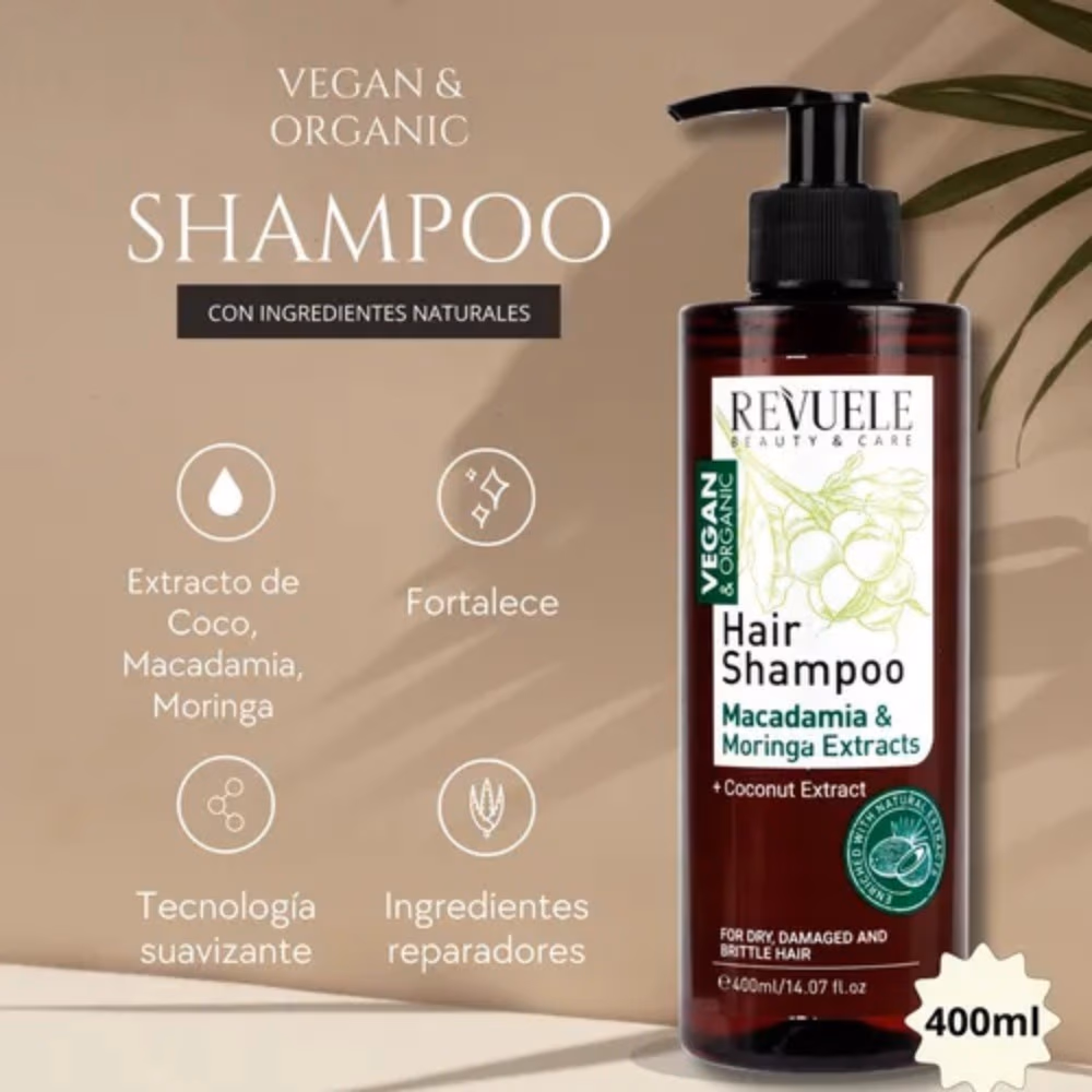 Revuele Macadamia and Moringa Extracts Hair Shampoo 400ml 3