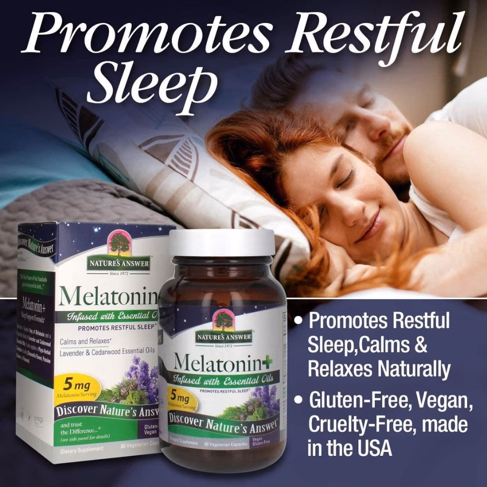 Natures Answer Melatonin+ 5mg-60 Capsules 3