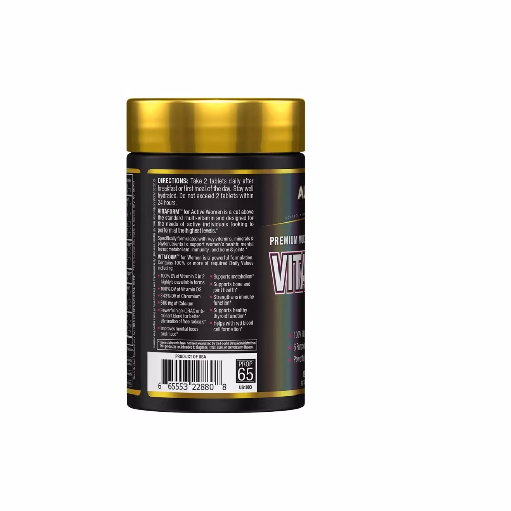 AllMax Vitaform for Women Tablets 60s – Women’s Multivitamin Supplement 4