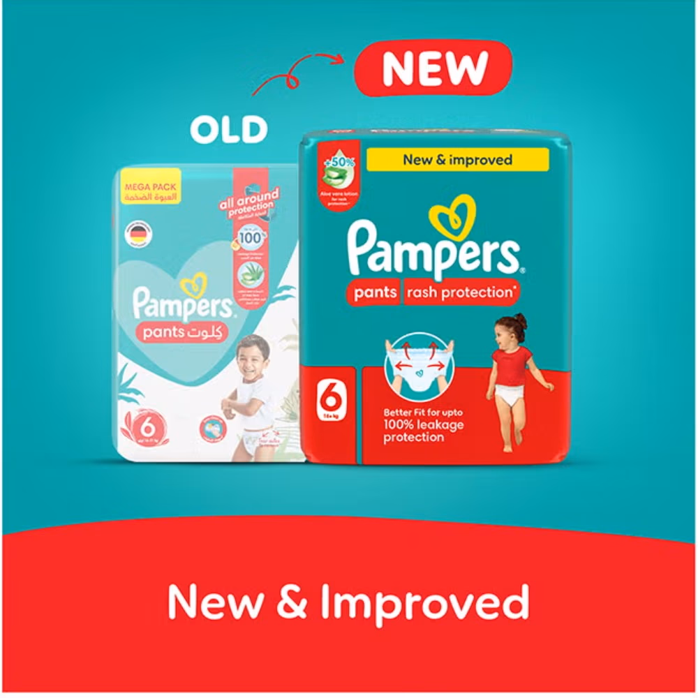 Pampers 6 Pants Rash Protection Aloe 68 Diapers 2