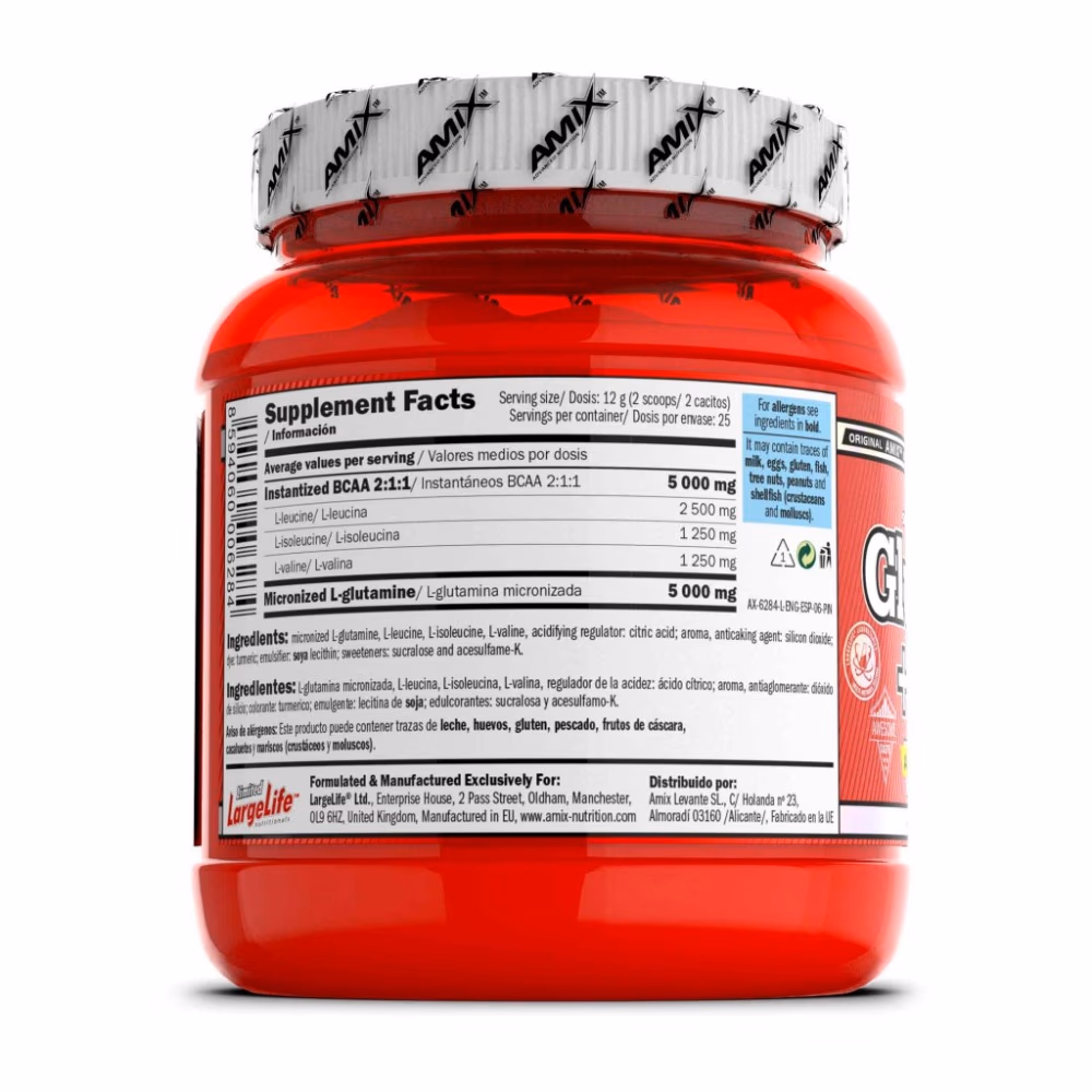 Amix Glutamine + BCAA Powder Forest Fruits 300g 2