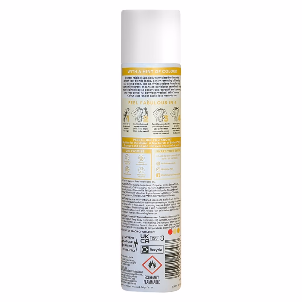 Batiste Dry Shampoo Blonds 200ml 3