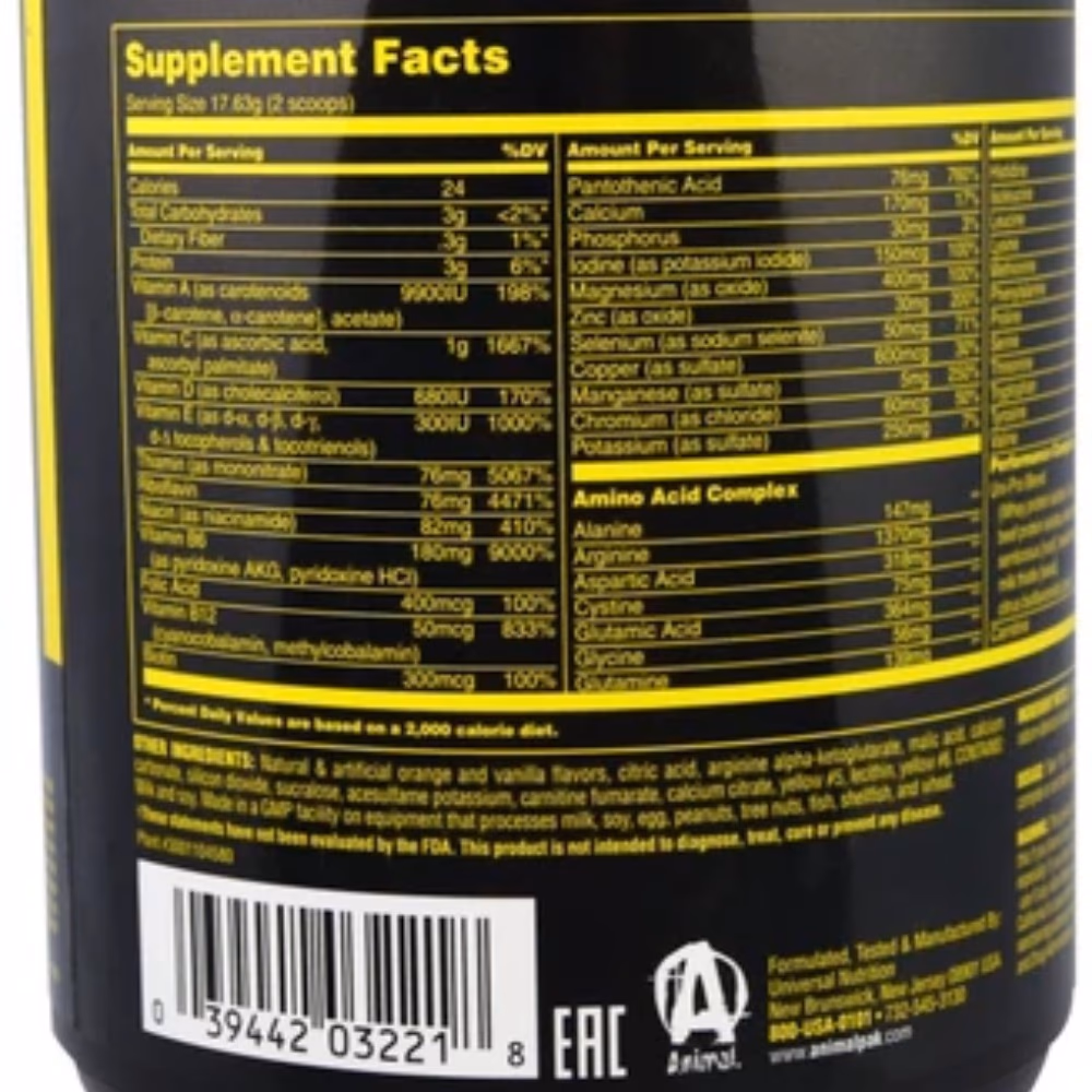 Universal Nutrition Animal Pak Powder Orange Flavor 388g 4