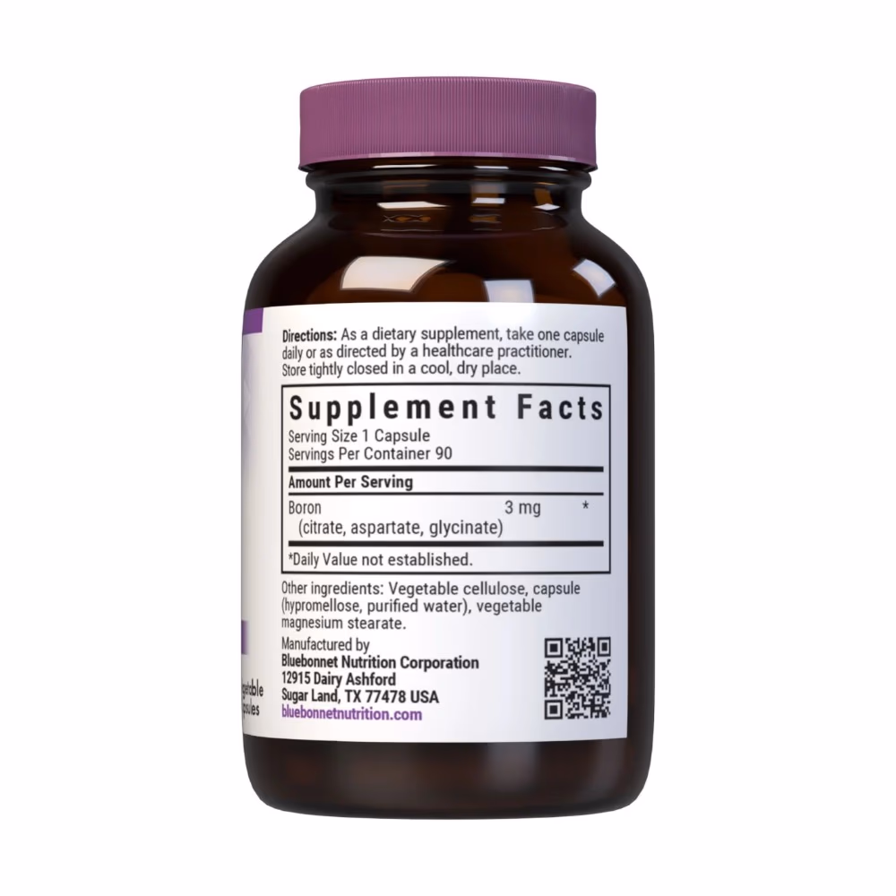 Bluebonnet Triple Boron 90 Veg Capsules 3