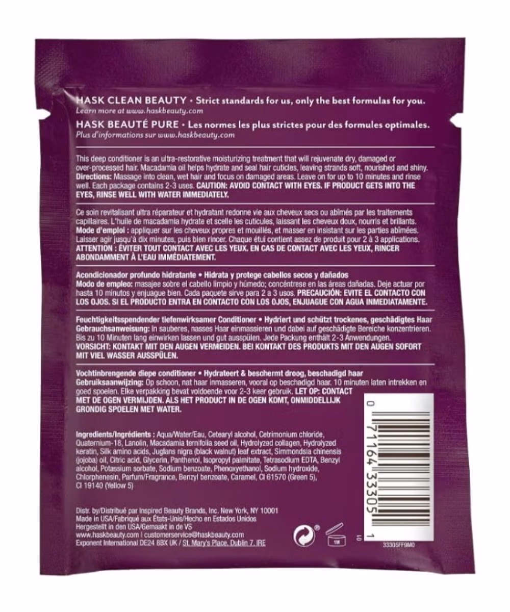 HASK Macadamia Oil Moisturizing Conditioner (50g) 2