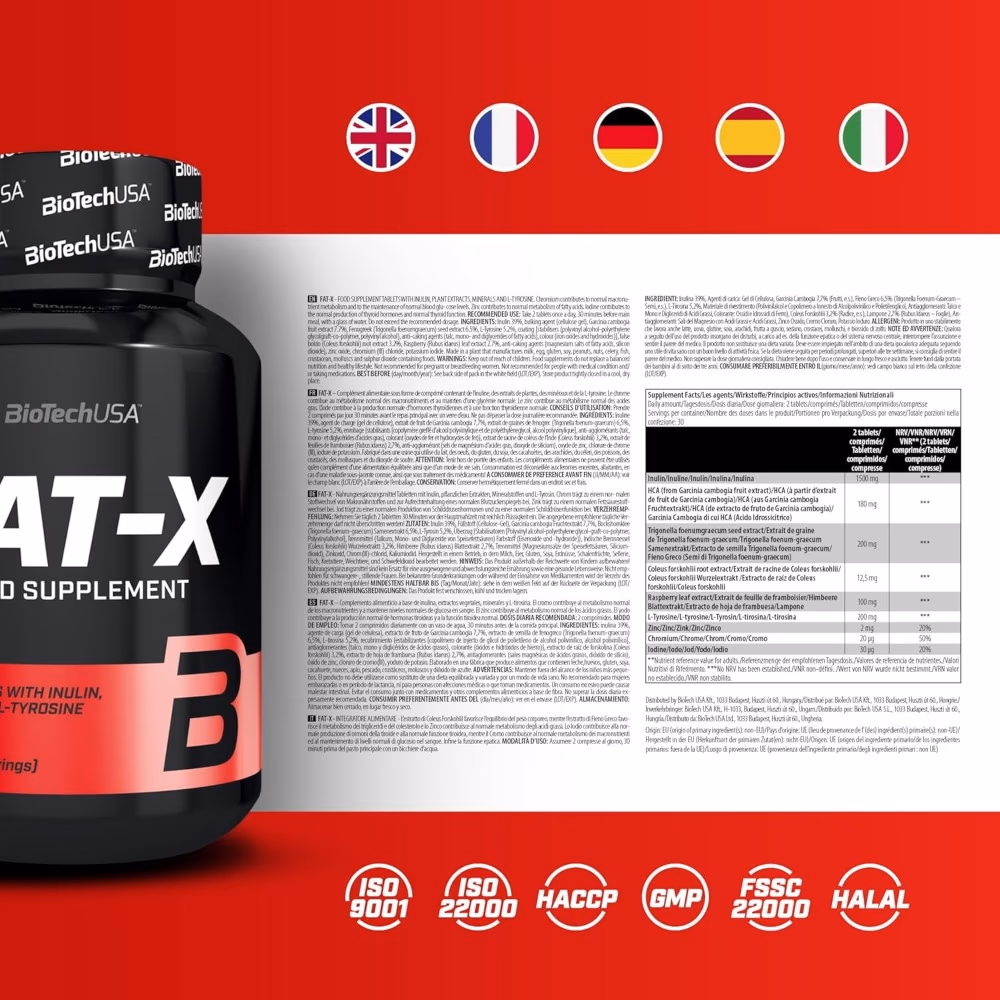 BioTech USA FAT-X - 60 Tablets 2