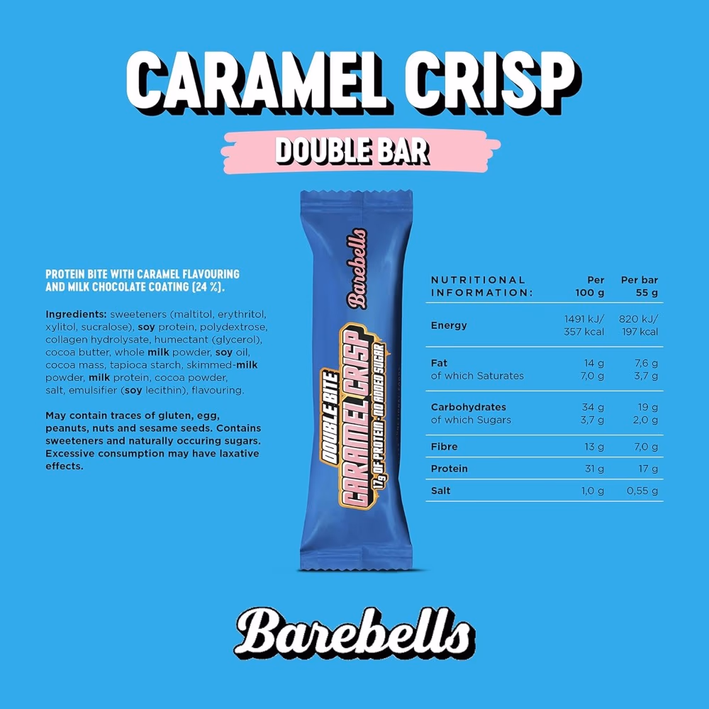 Barebells Double Bite Caramel Crisp Protein Bar - 55g 3