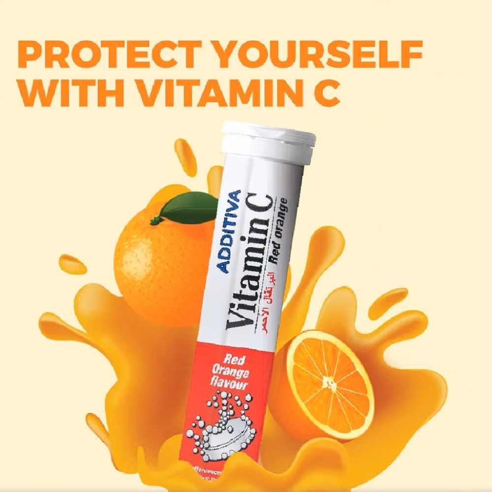 Additiva Vitamin C 1000mg Red Orange Effervescent Tablets (20's) 5