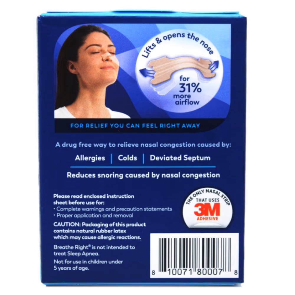 Breathe Right Nasal Strips Tan Large Strips 30S 4