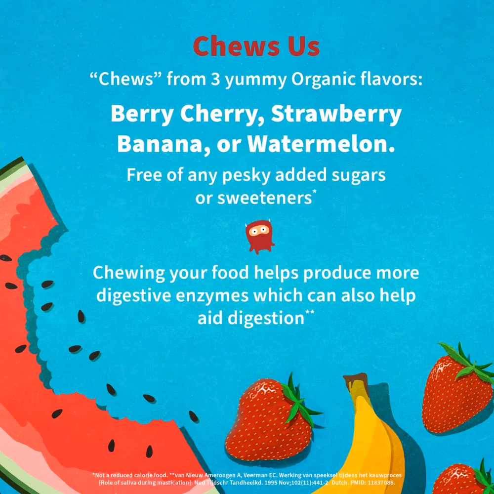 Garden of Life Dr. Formulated Probiotics Organic Kids+ Shelf-Stable Strawberry Banana 30 Chewables 5