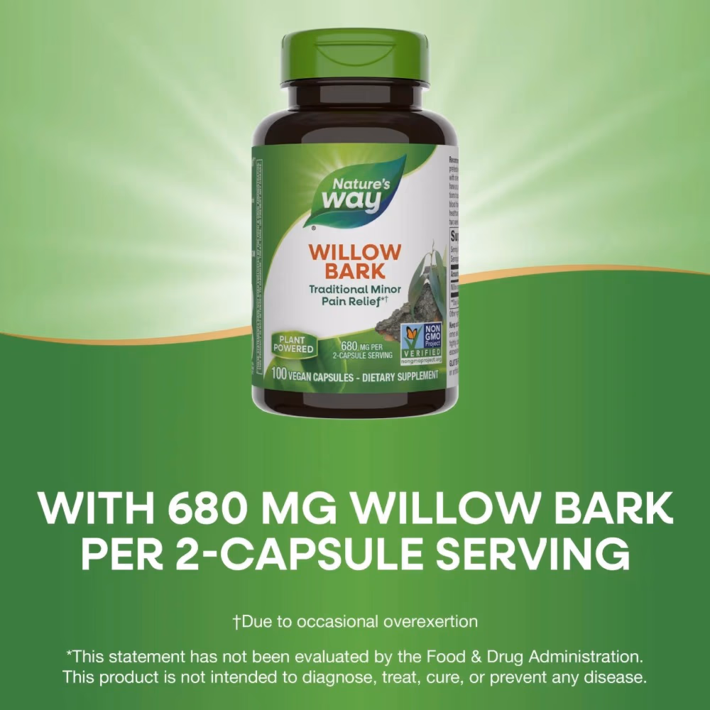 Natures Way Willow Bark -100 Capsules 4