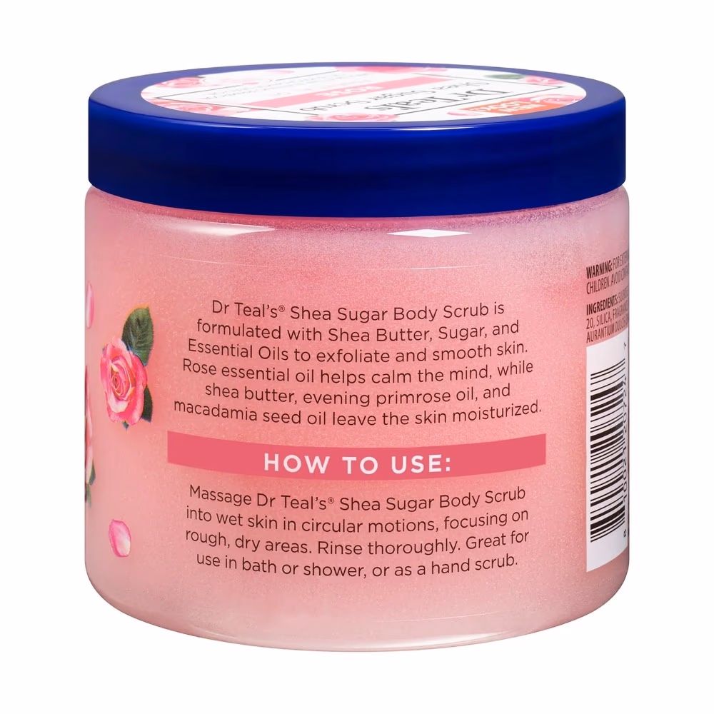 Dr Teals Shea Sugar Scrub Rose 538g 3