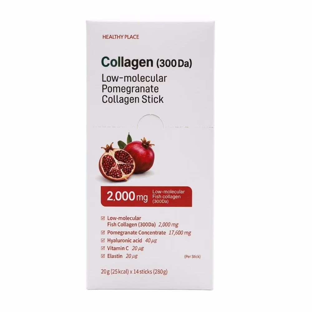Healthy Place Low-Molecular Pomegranate Collagen Jelly 14 Sticks - Pomegranate Flavor 2
