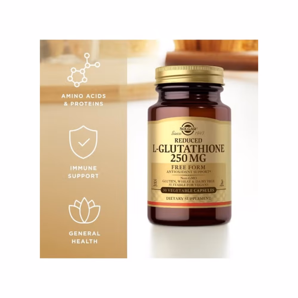 Solgar L-Glutathione 250mg 30 Veg Capsule 3
