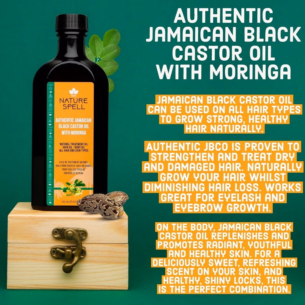 Nature Spell Authentic Black Castor Oil with Moringa 150ml 2