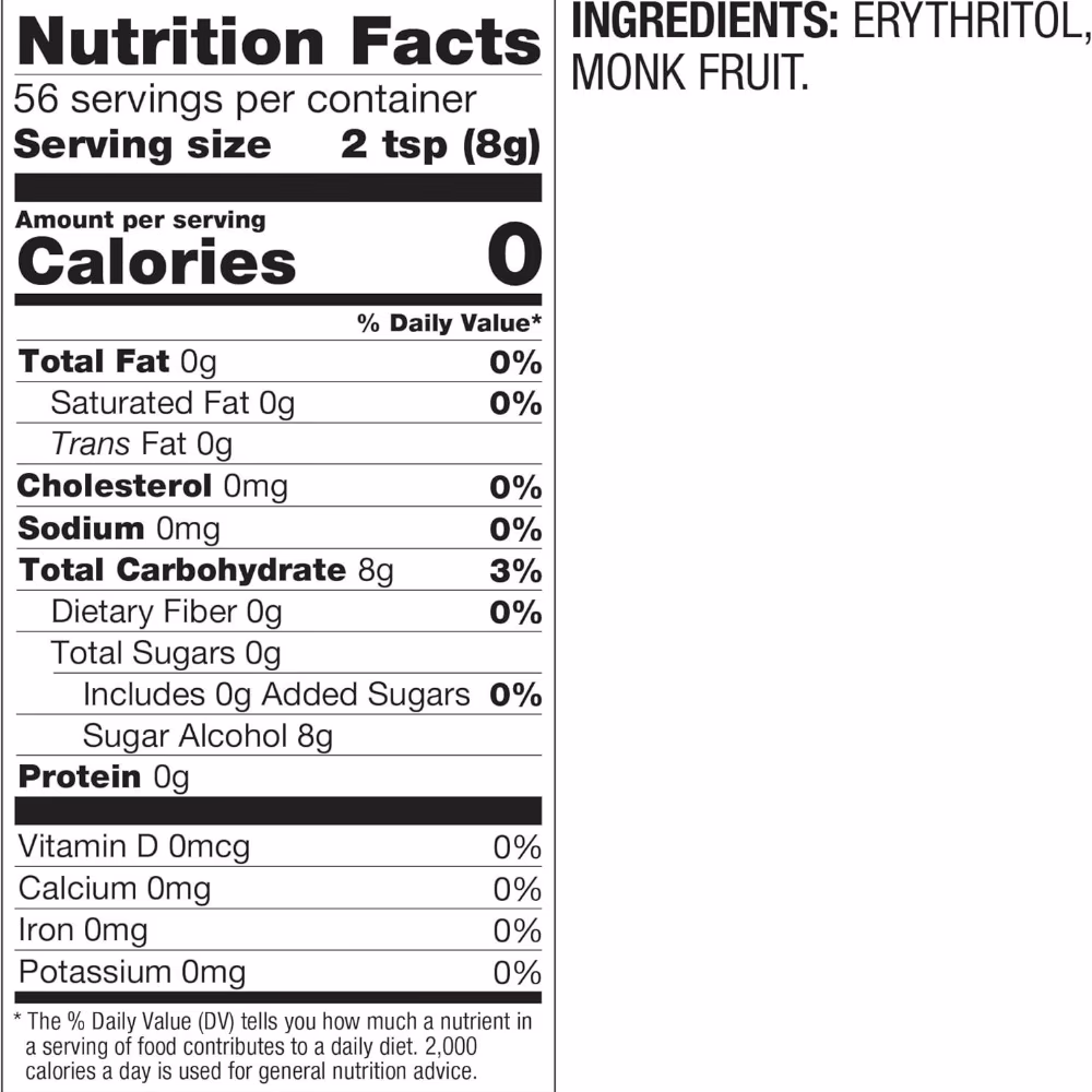 Better Body Food Monk Fruit Blend 1lb 2