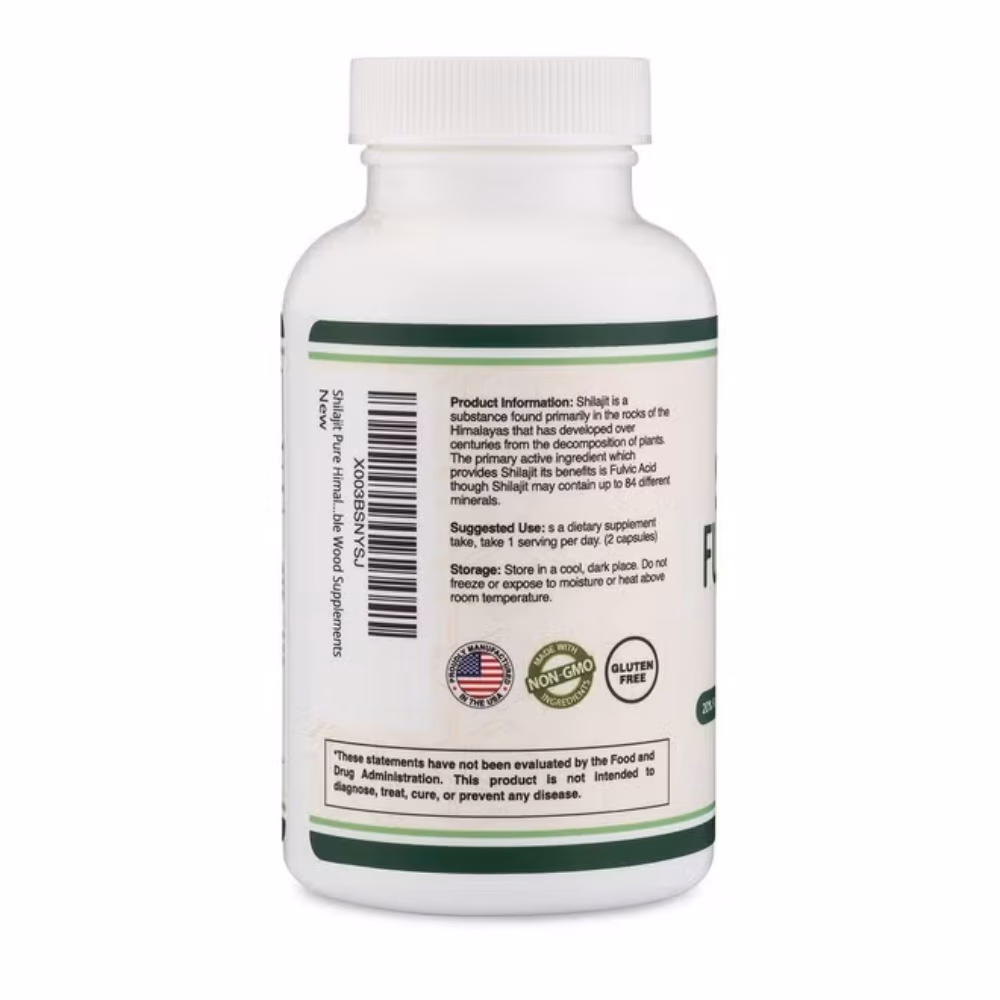 Double Wood Shilajit Fulvic Acid 1000mg Capsules 120s 3