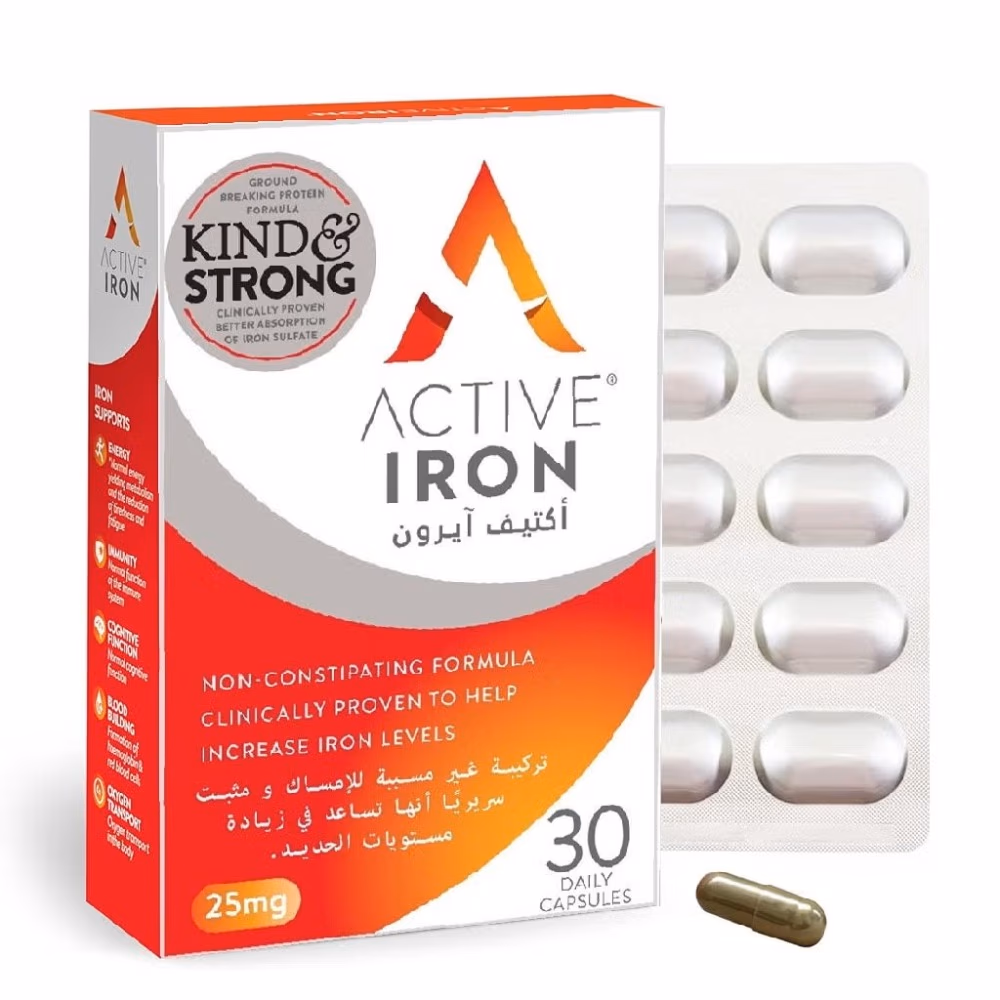 Active Iron 25 mg Hard Gelatin Capsules 30's 2