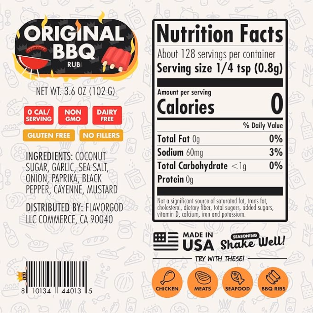 FlavorGod Spice Original BBQ 102g 2