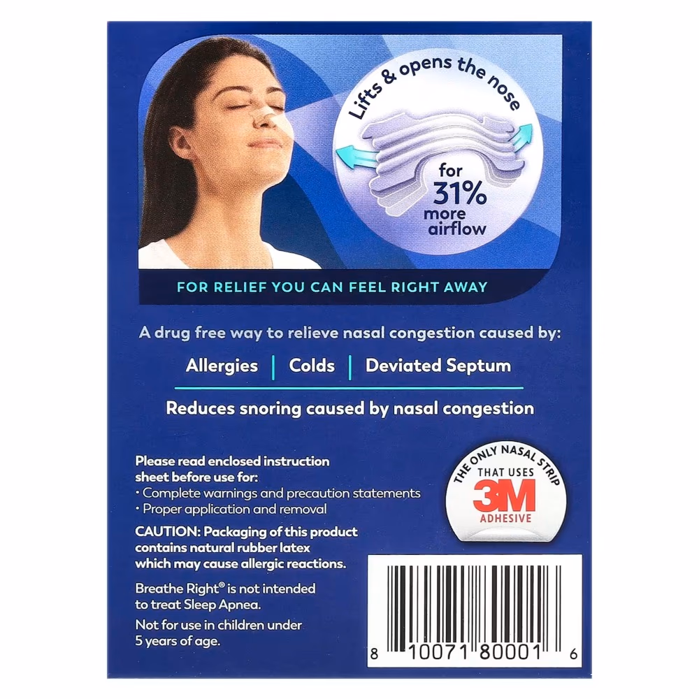 Breathe Right Nasal Strip  Extra Strength Clear Strip 26S 2