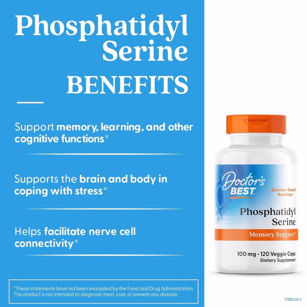 Doctor's Best Phosphatidylserine 100mg, 120 Vegetarian Capsules 3