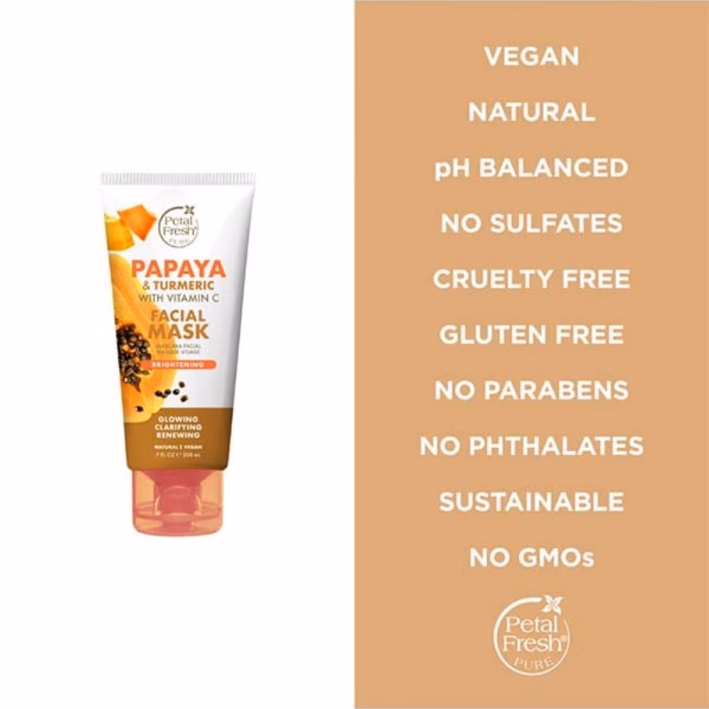 Petal Fresh Papaya & Turmeric Facial Mask 200ml 4