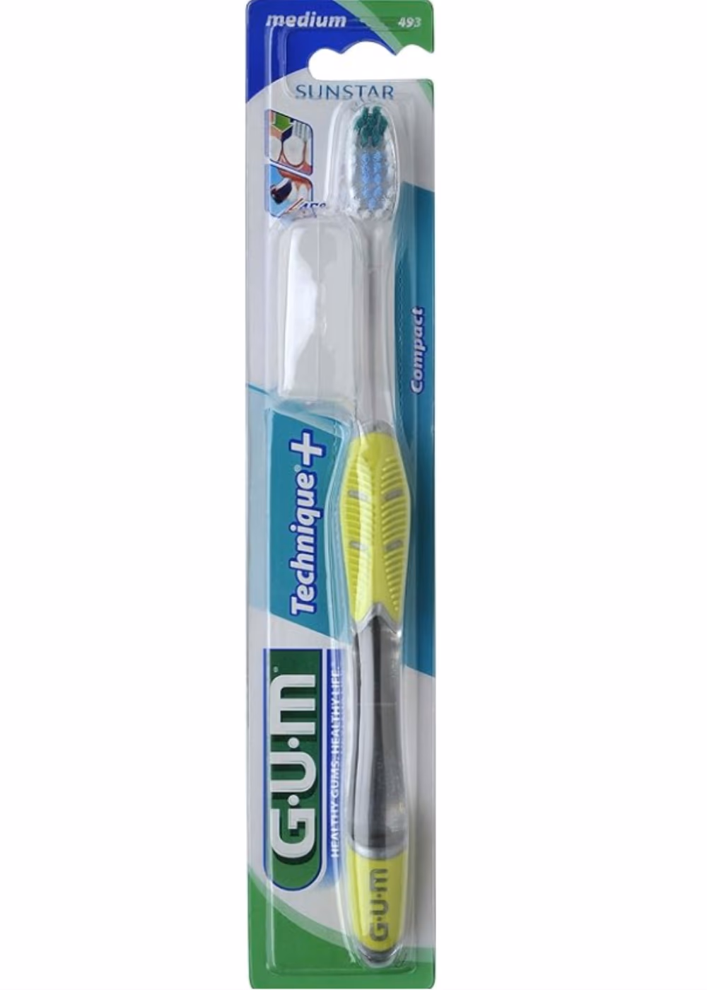 GUM Technique+ Toothbrush (493) Medium - Assorted Color 3