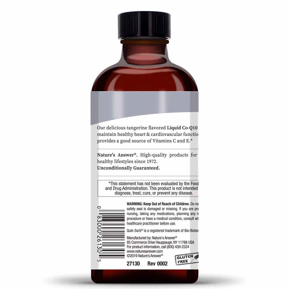 Natures Answer Liquid CO-Q10 with Vitamins C &amp; E 120ml-Tangerine Flavor 3