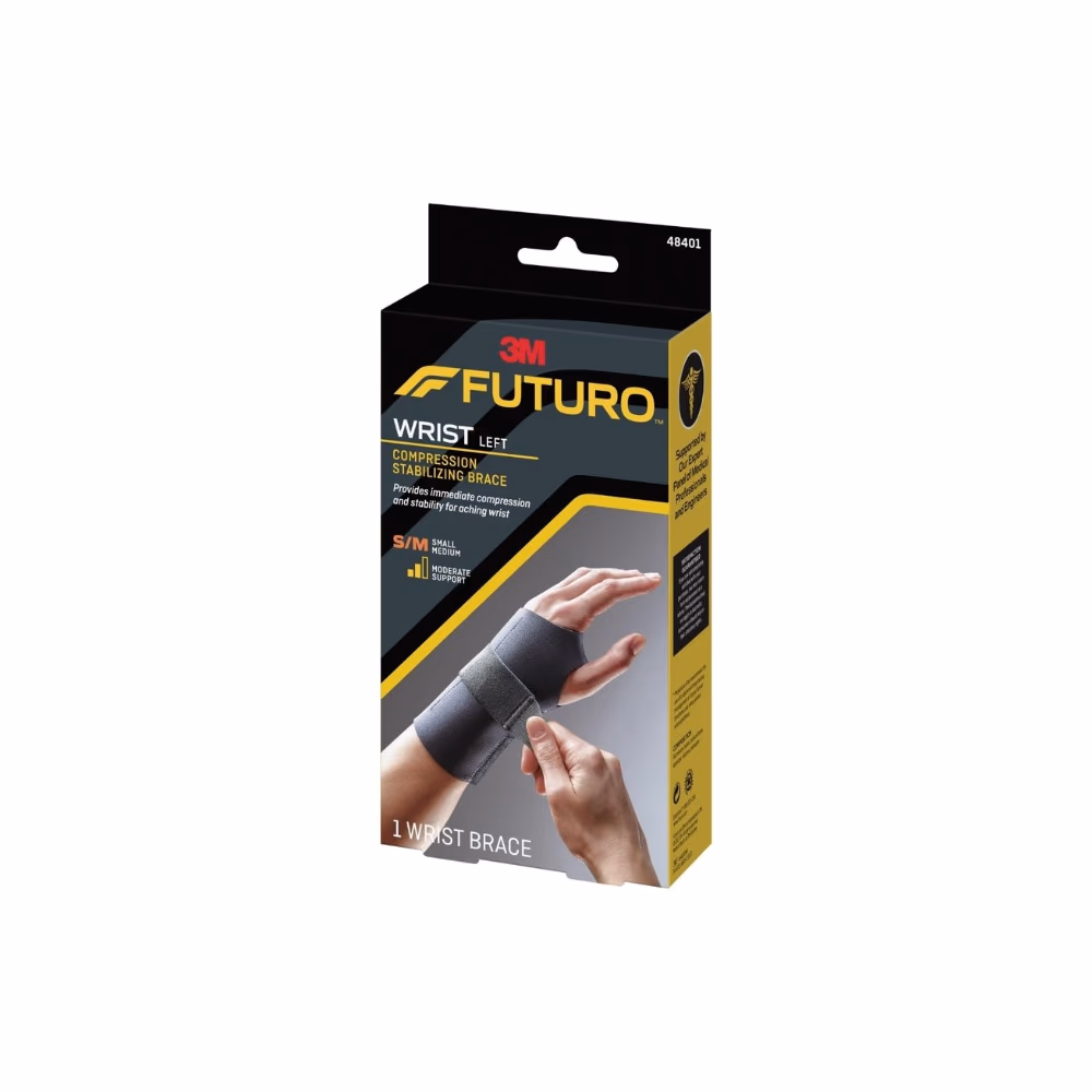 3M Futuro Wrist Compression Stabilizing Brace (48401) - Left Hand - Small/Medium Size - 1 Wrist Brace 2