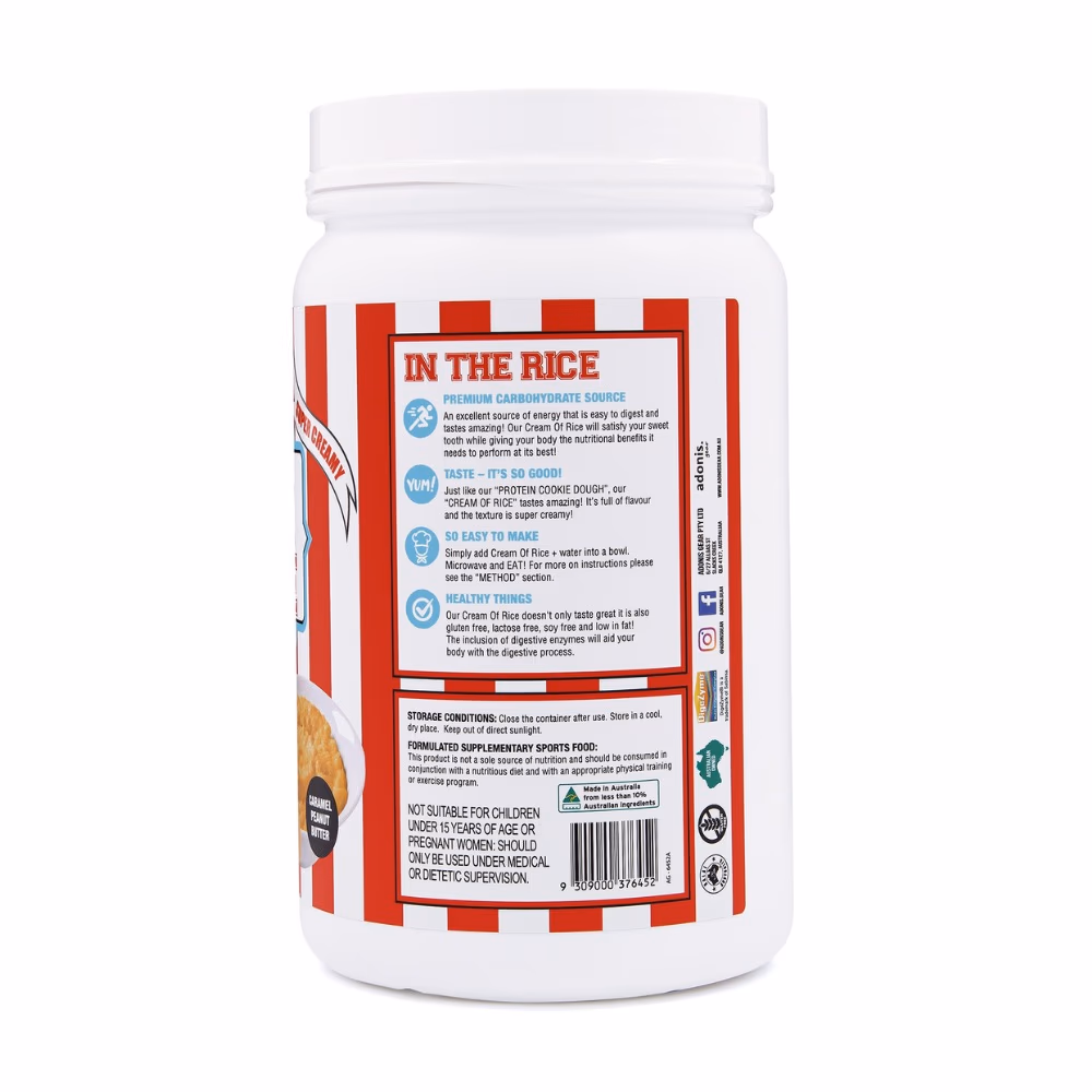 Adonis Cream Of Rice Caramel Peanut Butter 1Kg 4