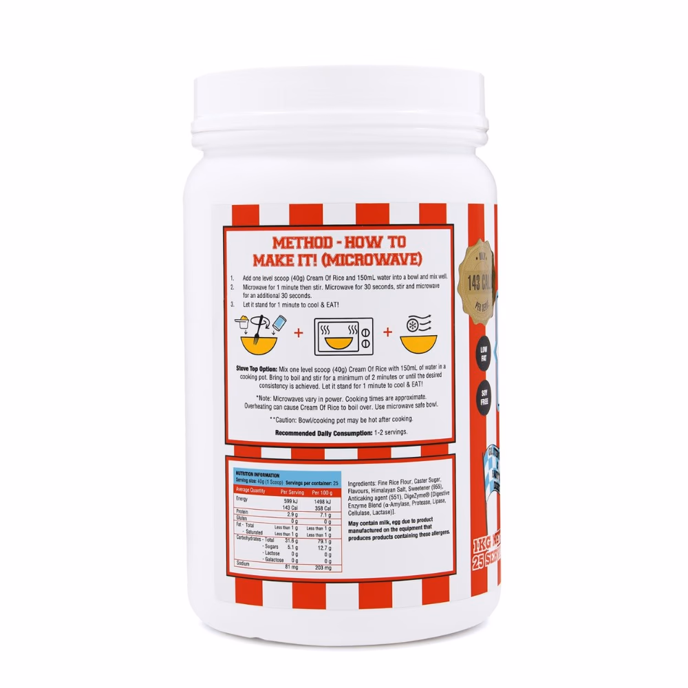 Adonis Cream of Rice Coconut Vanilla 1kg 3
