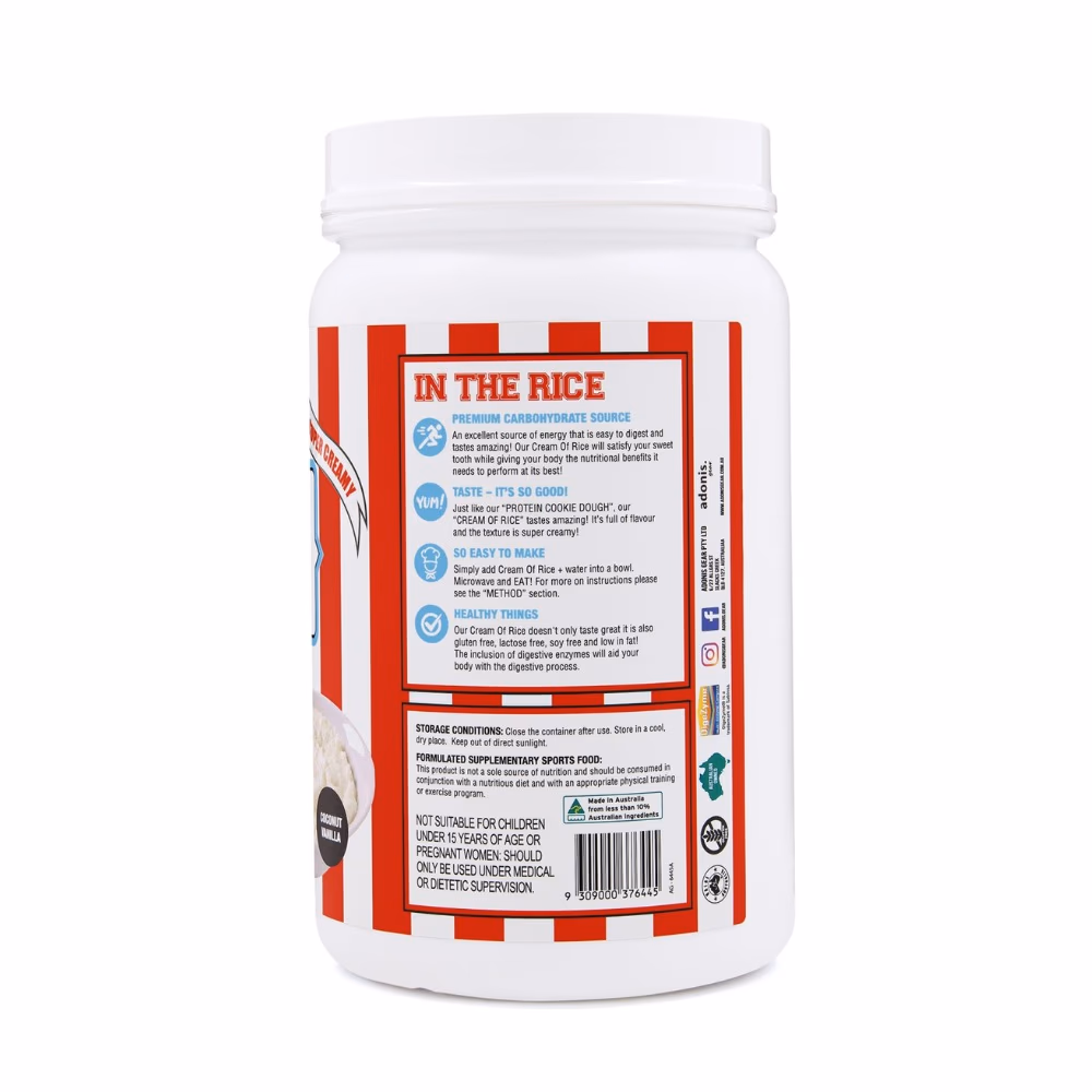 Adonis Cream of Rice Coconut Vanilla 1kg 4